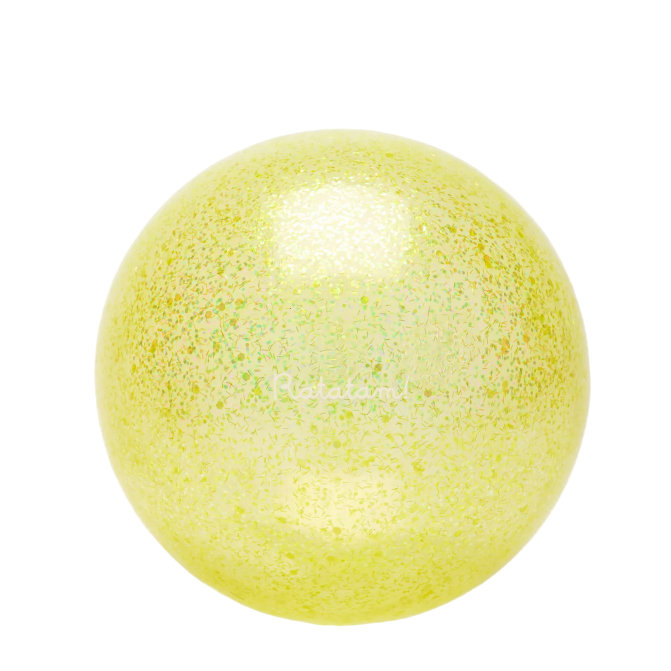 Yellow ball with 'RataLam!' branding on a white background