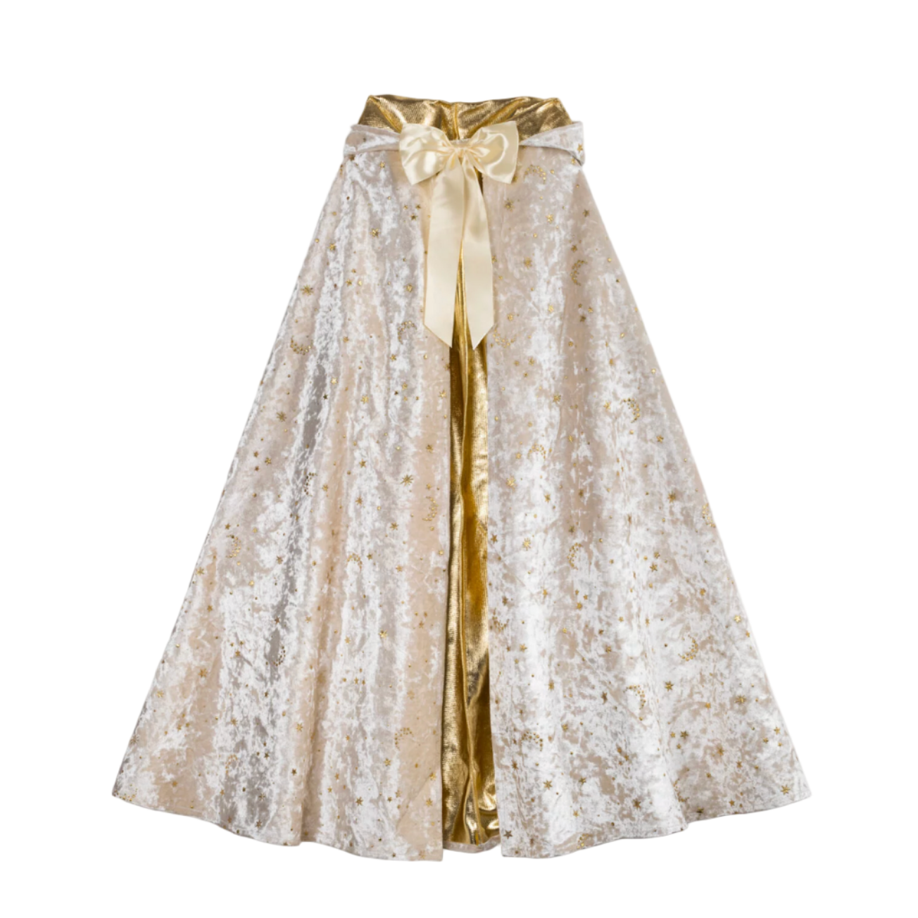 Long skirt with gold and white pattern on a white background - Little-ish