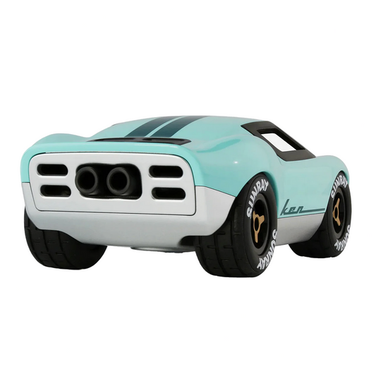 Toy car model on a white background