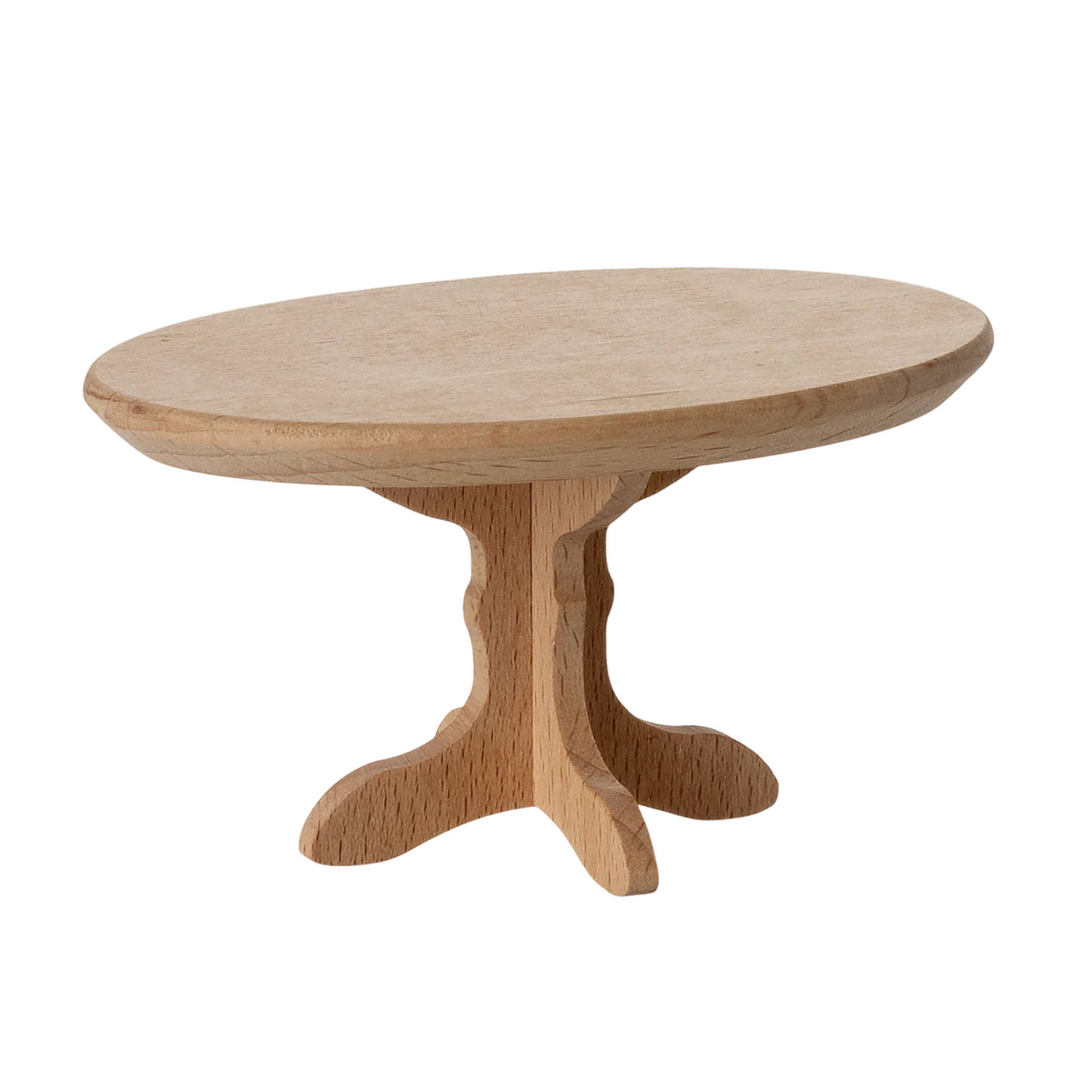 Wooden round table on a computer screen with a browser interface visible