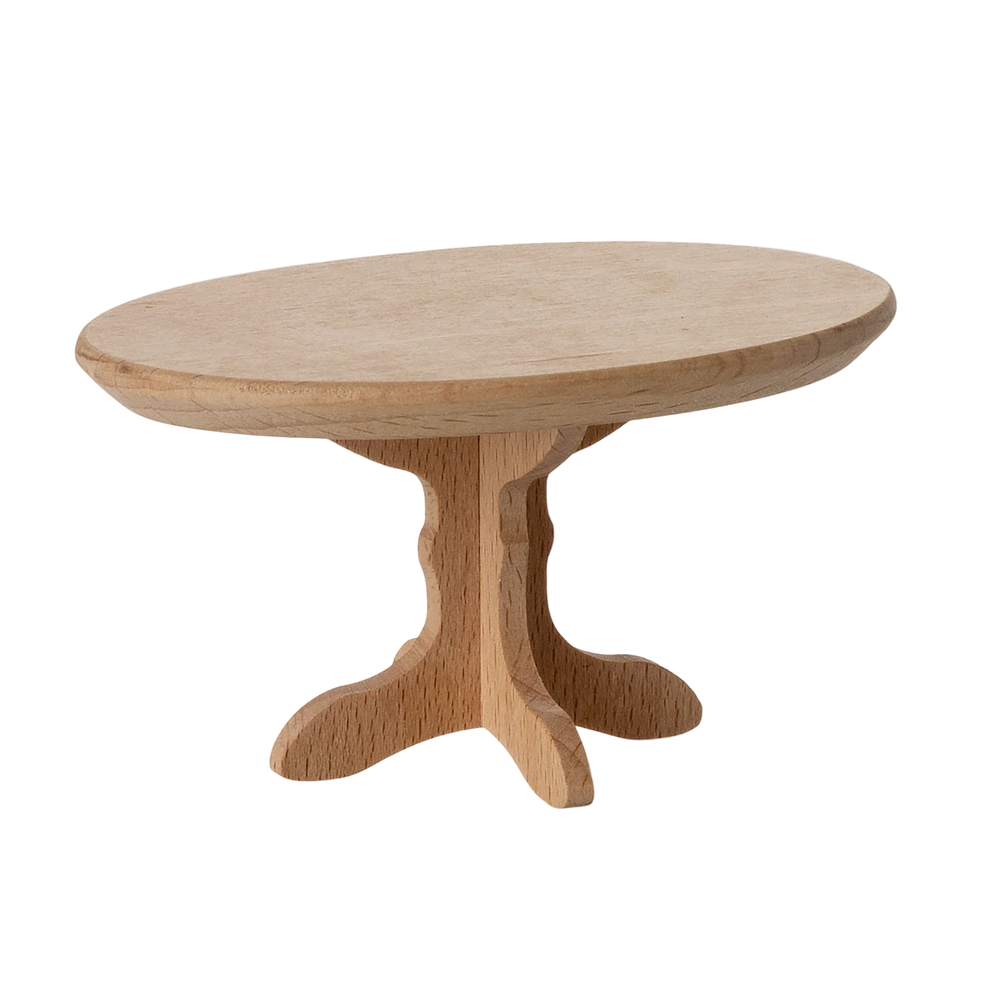 Wooden round table on a computer screen with a browser interface visible - Little-ish