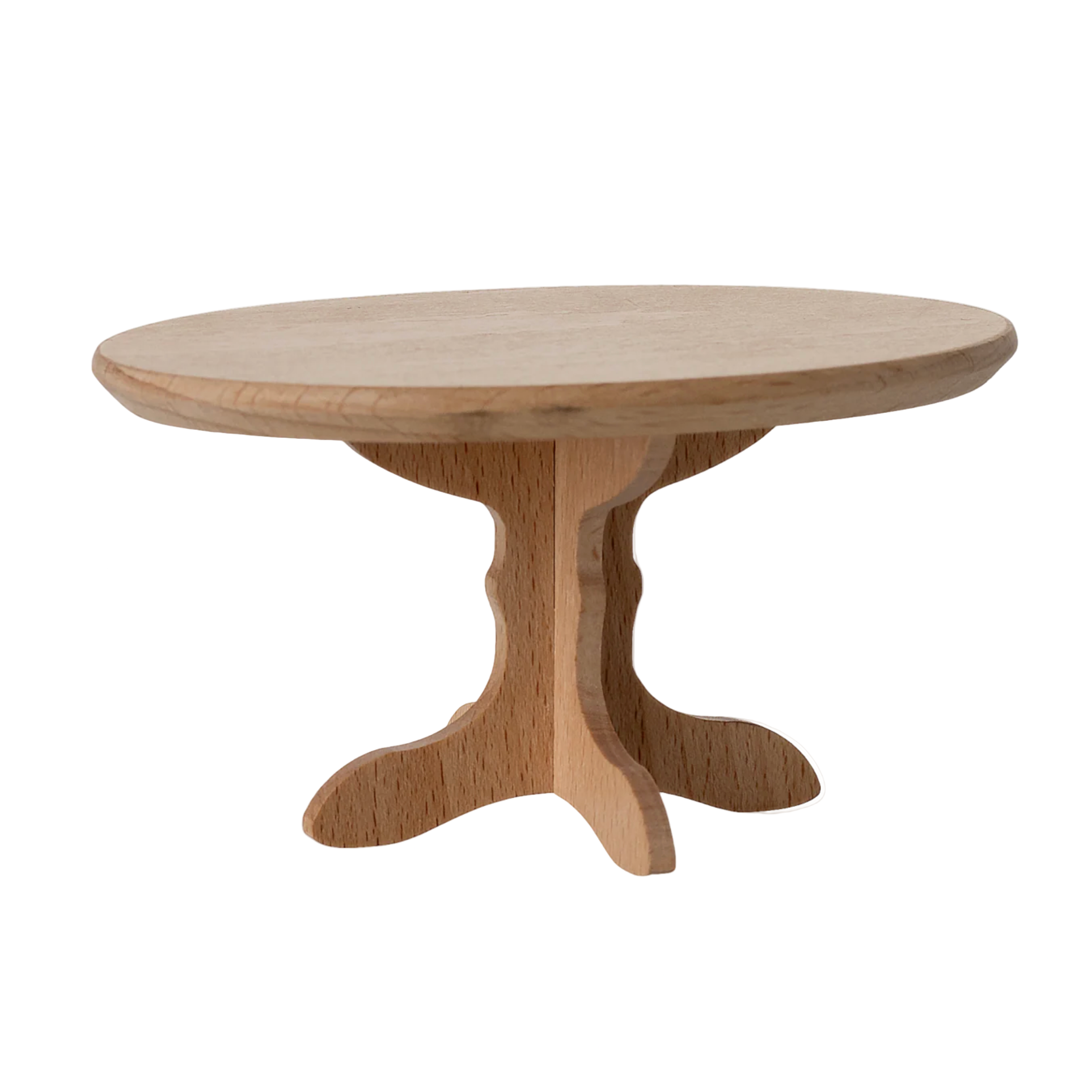 Wooden dining table on a computer screen with a web browser open. - Little-ish