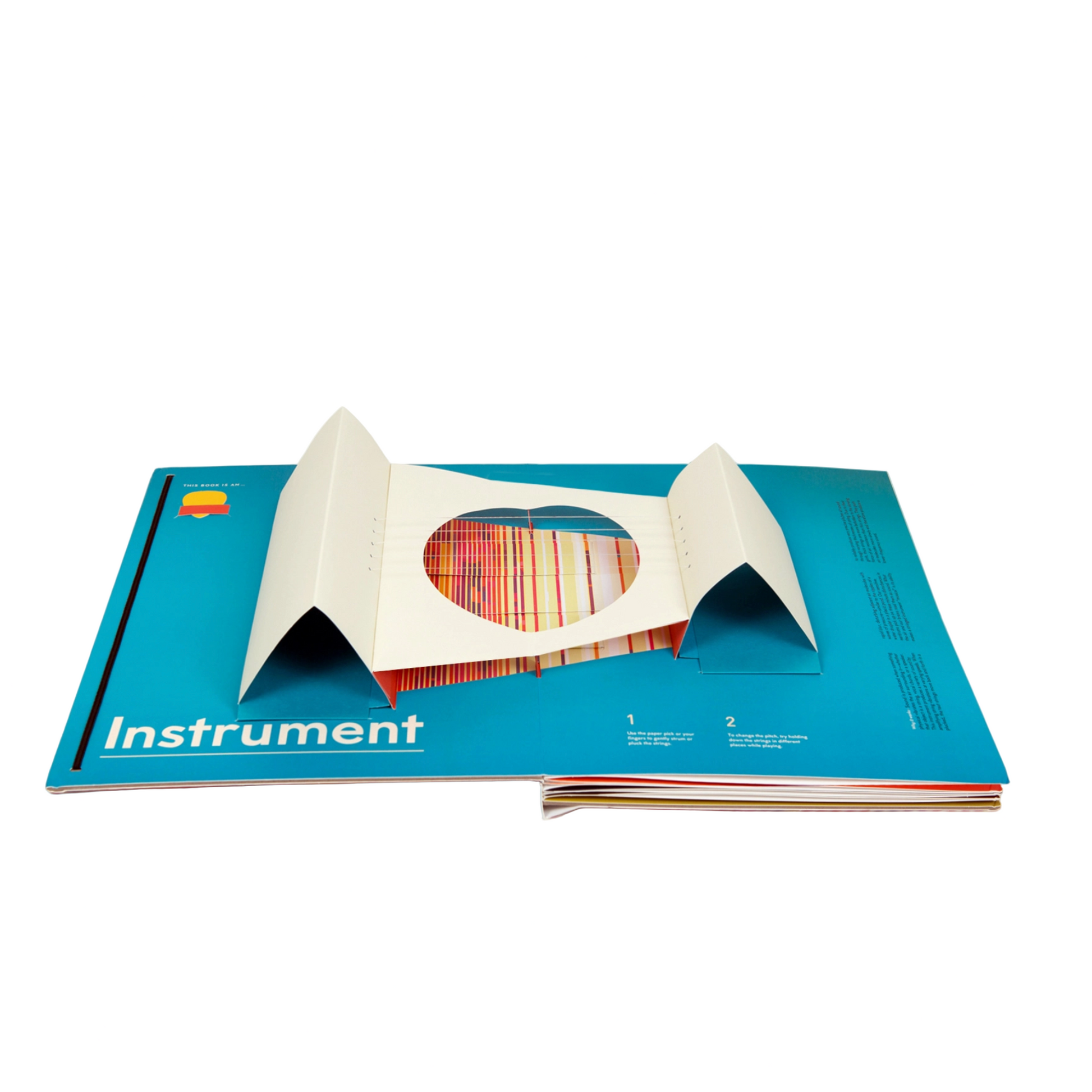 Open book with a colorful design on a computer screen