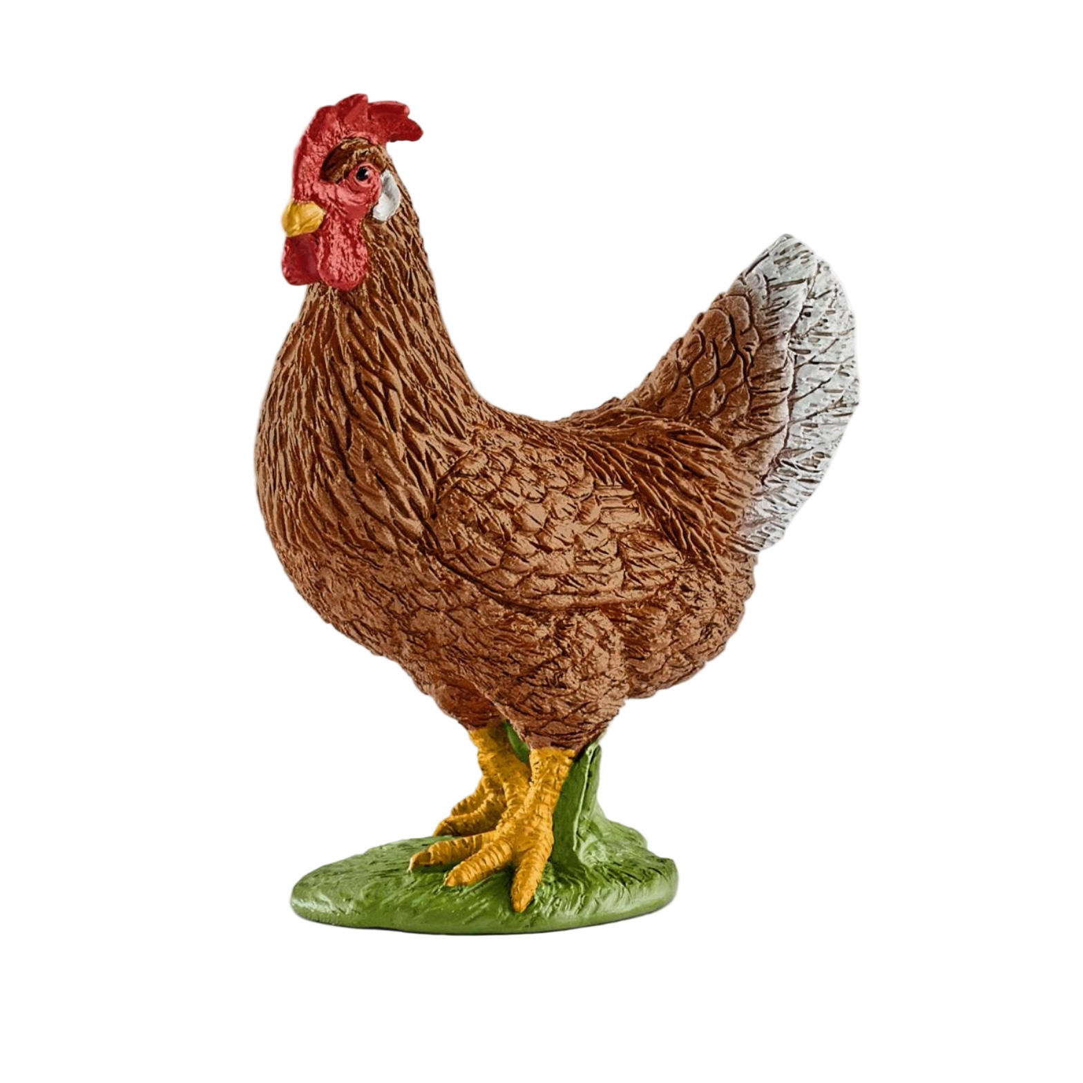Figurine of a rooster on a white background