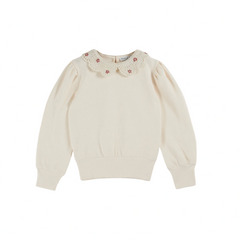 CHROCHETED ORGANIC SWEATSHIRT