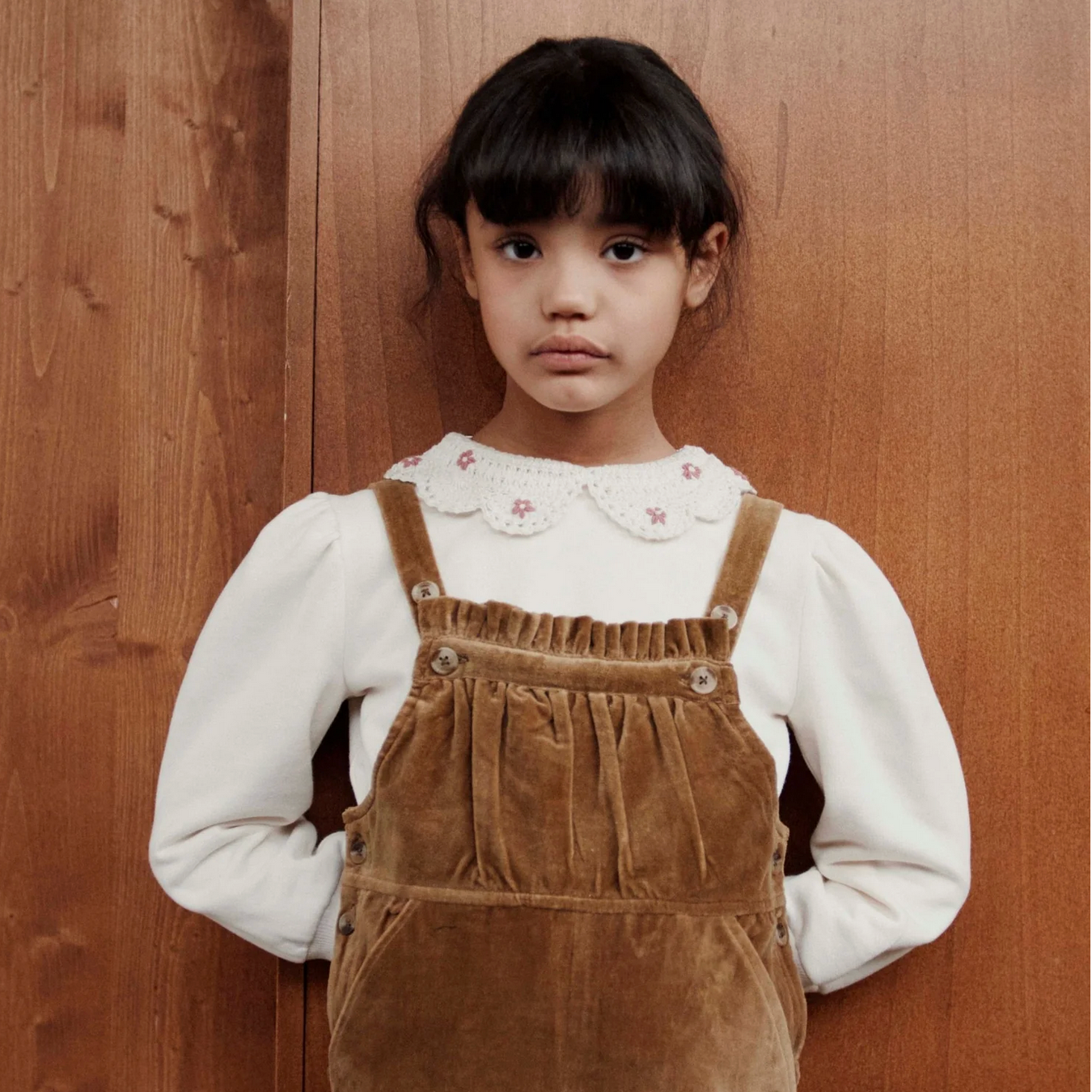 CHROCHETED ORGANIC SWEATSHIRT