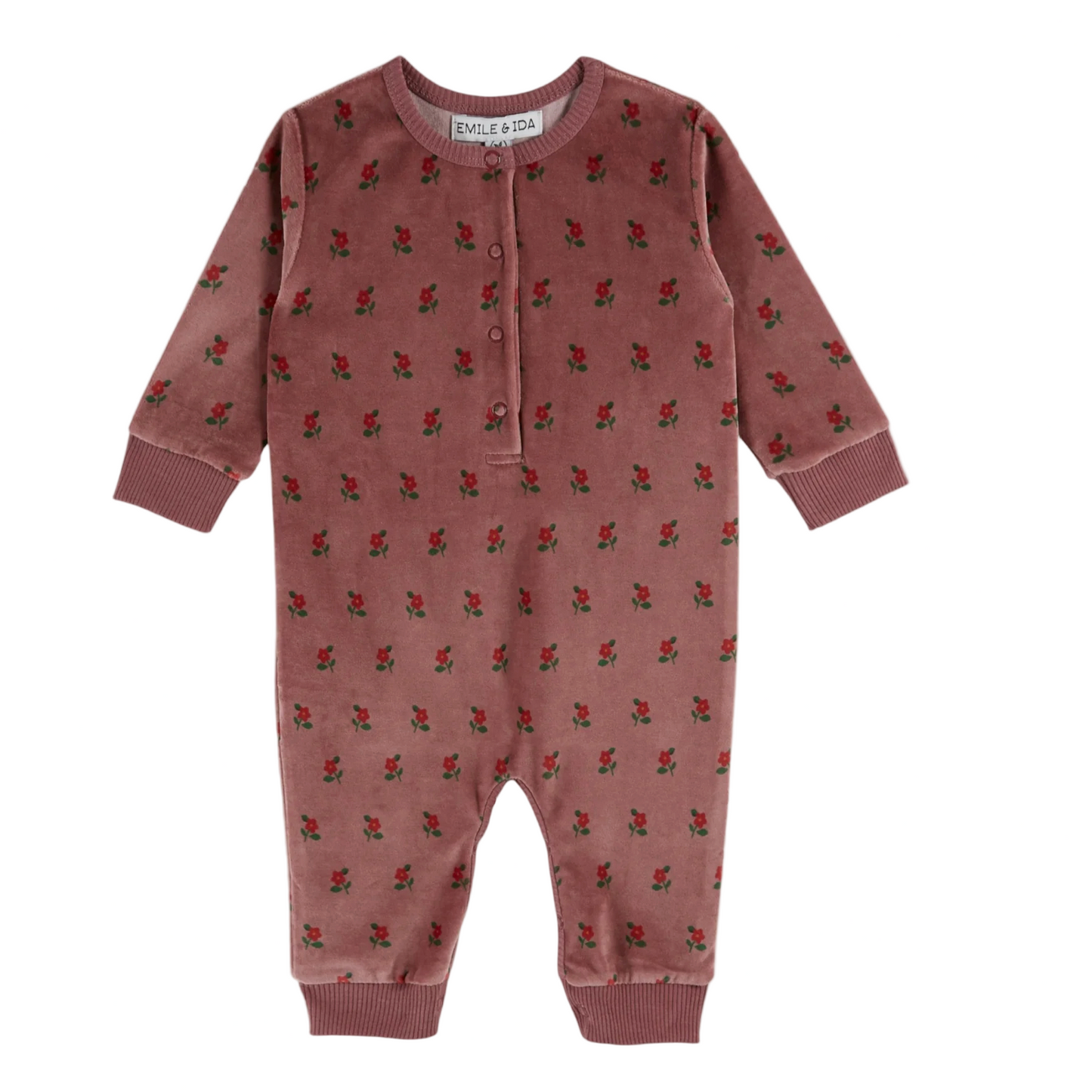 BABY POPPY VIOLET FLEECE JUMPSUIT ROMPER