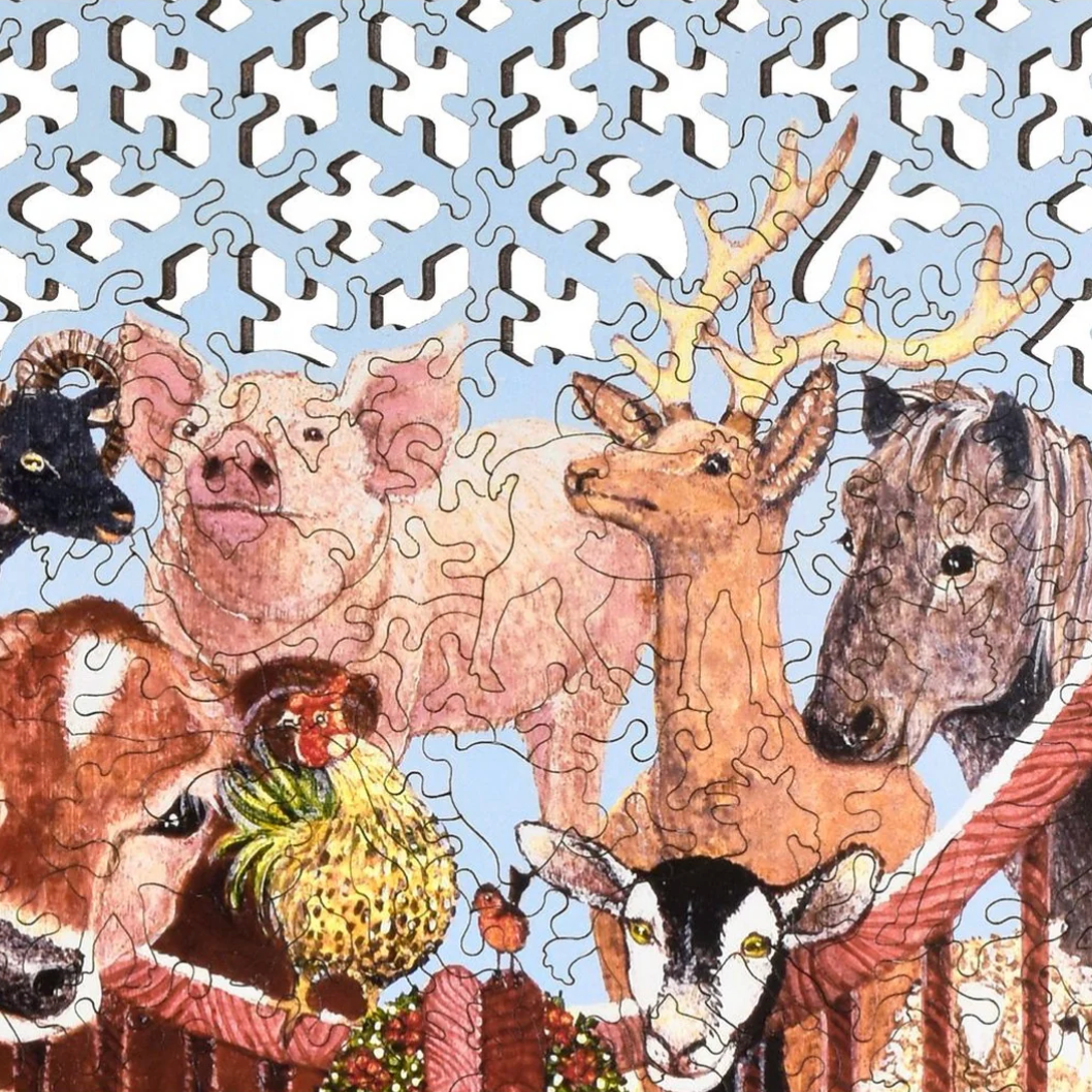 PEACE AND GOODWILL WOOD PUZZLE