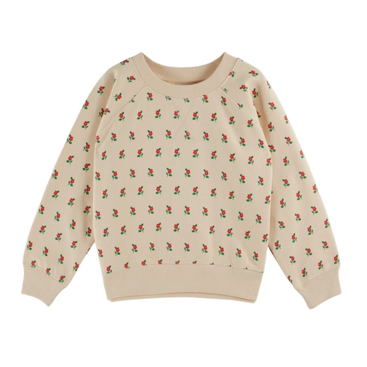 ORGANIC POPPY PRINT SWEATSHIRT