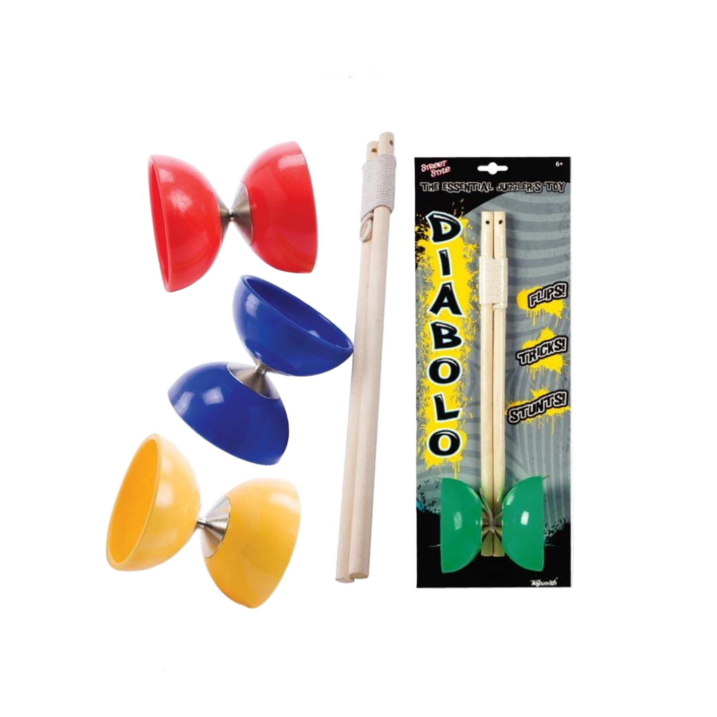 Diabolo set with packaging on a website page