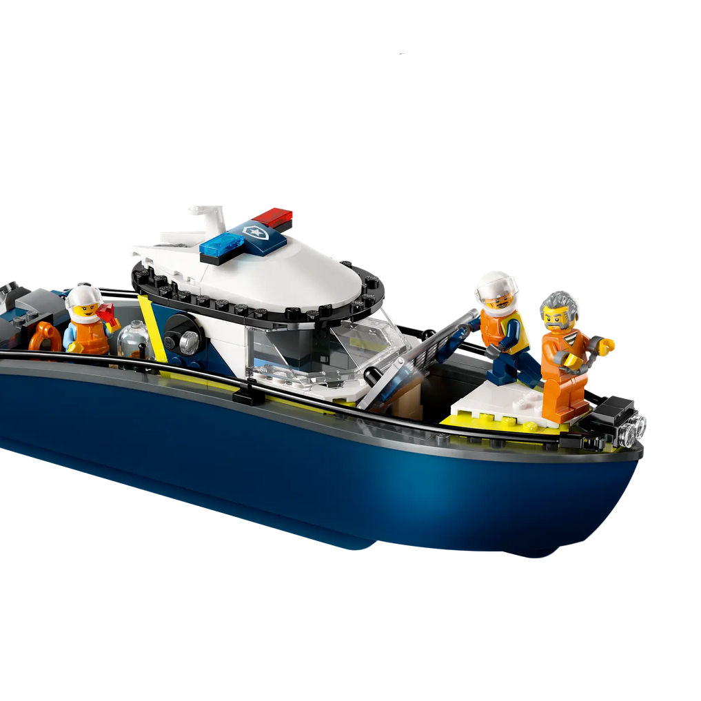 Toy boat with figures on a computer screen