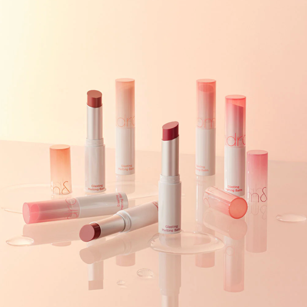 Rom &nd Glasting melting lip balm shades
