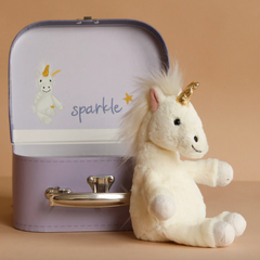 STEIFF UNICA THE UNICORN IN SUITCASE