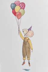 BALLOON MOUSE - BLANK CARD