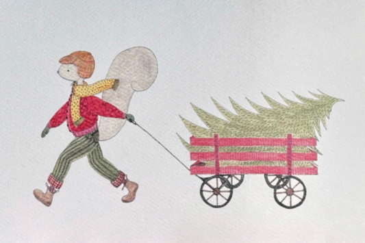 SQUIREL XMAS TREE - BLANK CARD