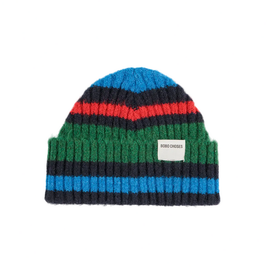 STRIPED KNITED BEANIE