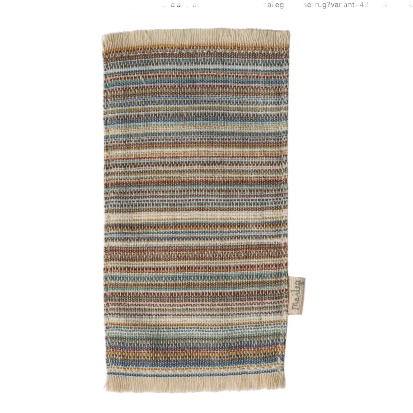 MAILEG MINATURE STRIPE RUG -BLUE