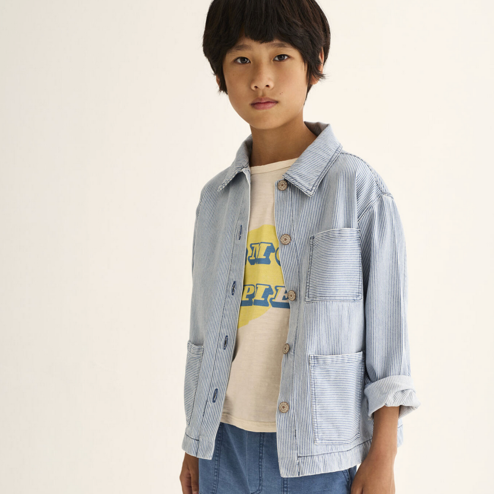 RIDGE STRIPED DENIM JACKET