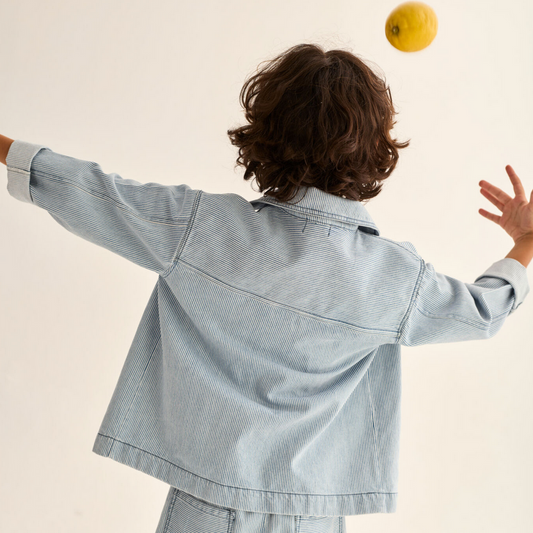 RIDGE STRIPED DENIM JACKET