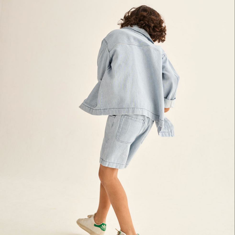 RIDGE STRIPED DENIM JACKET