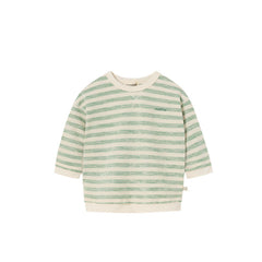 THIAGO GREEN GRASS STRIPE SWEATSHIRT