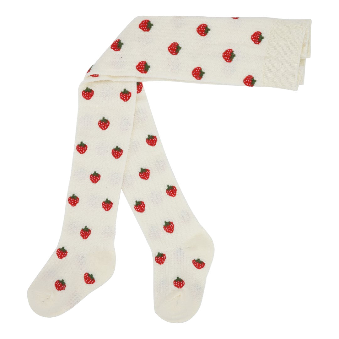 VERA TIGHTS - POINTELLE BERRY - Little-ish