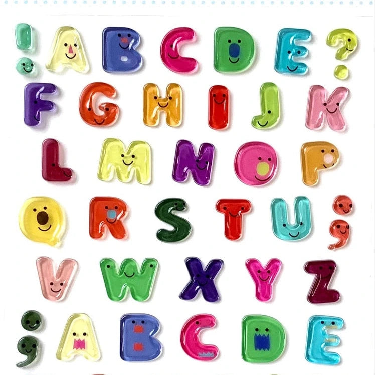 GEL ALPHABET STICKERS - Little-ish