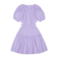 LAVENDER MARINE MUSLIN DRESS
