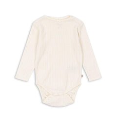 MINNIE GOTS LONG SLEEVE ONESIE - ANTIQUE WHITE