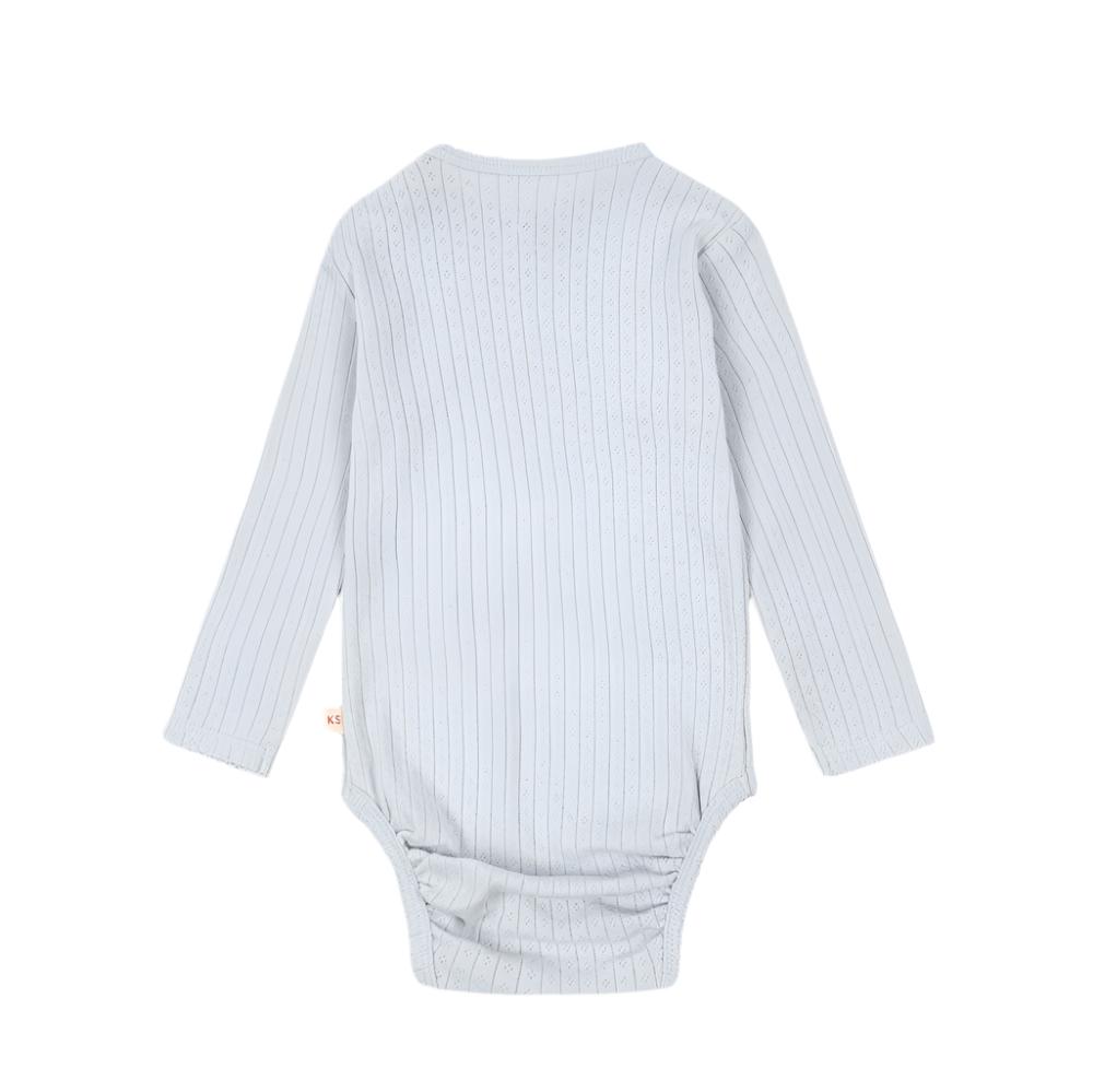 MINNIE GOTS LONG SLEEVE ONESIE - GRAY DAWN - Little-ish