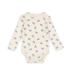 MINNIE GOTS LONG SLEEVE ONESIE - BOW BLEU