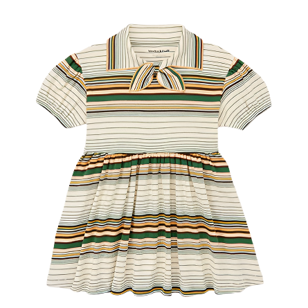 JUNIOR SCOUT DRESS - LAWN PATIO STRIPES - Little-ish