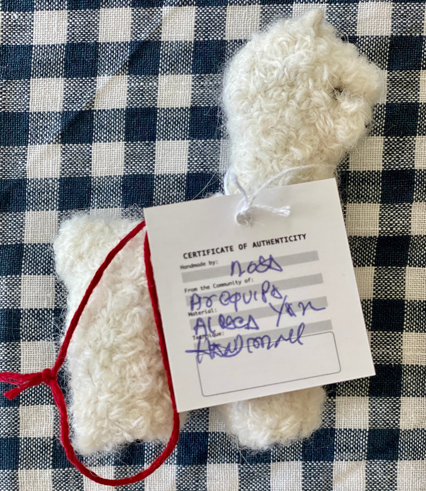 HANDMADE MINI ALPACA ORNAMENT