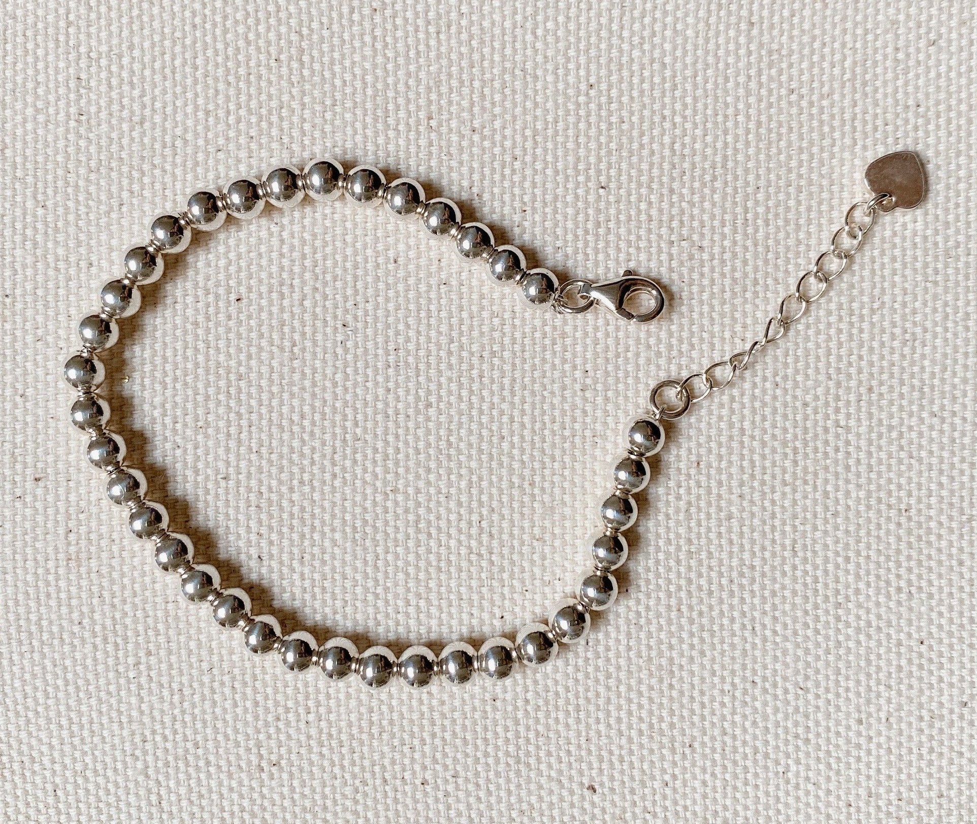 SILVER MEDIUM BEAD BRACELET - Little-ish