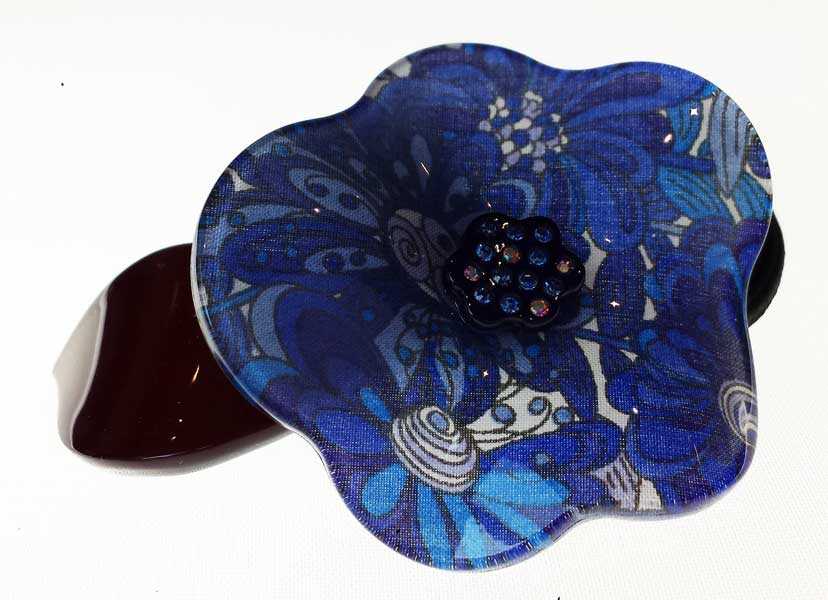 BLUE LIBERTY OF LONDON POPPY PONYTAIL - Little-ish