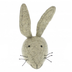 MINI GREY HARE HEAD
