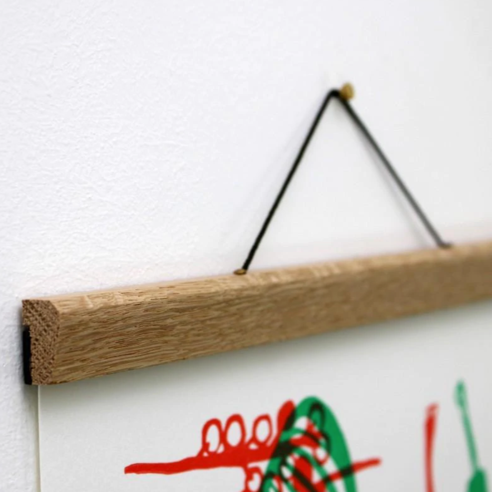 OAK WOOD POSTER HANGER - Little-ish