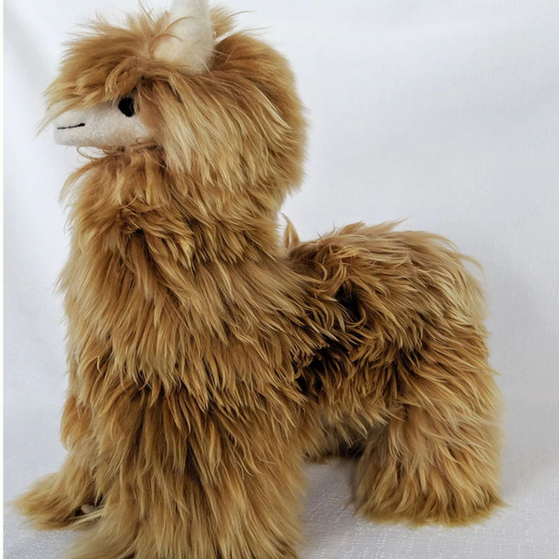 JUMBO ALPACA STUFFED ANIMAL - LIGHT BROWN - Little-ish