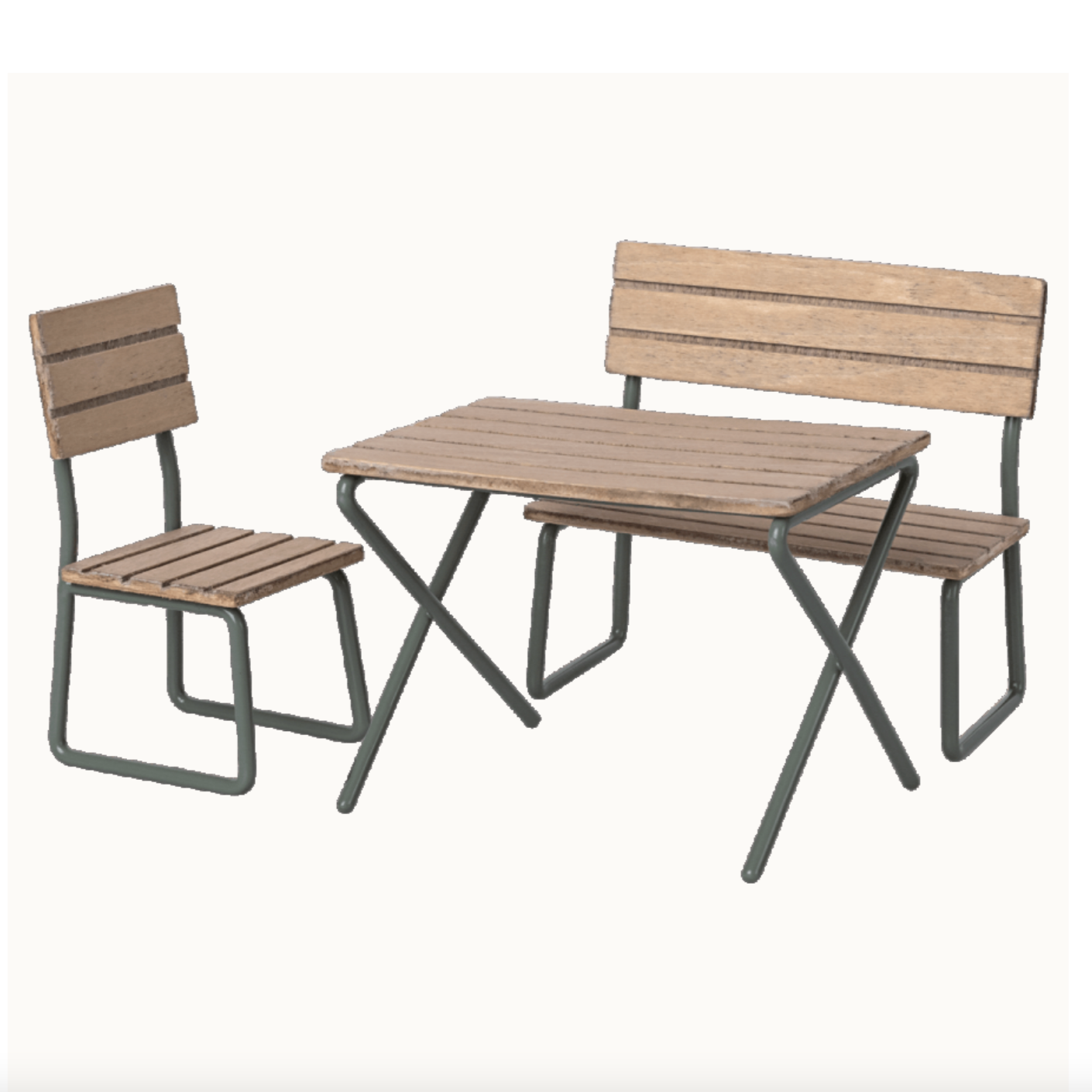 MAILEG MOUSE GARDEN SET TABLE AND CHAIRS - Little-ish