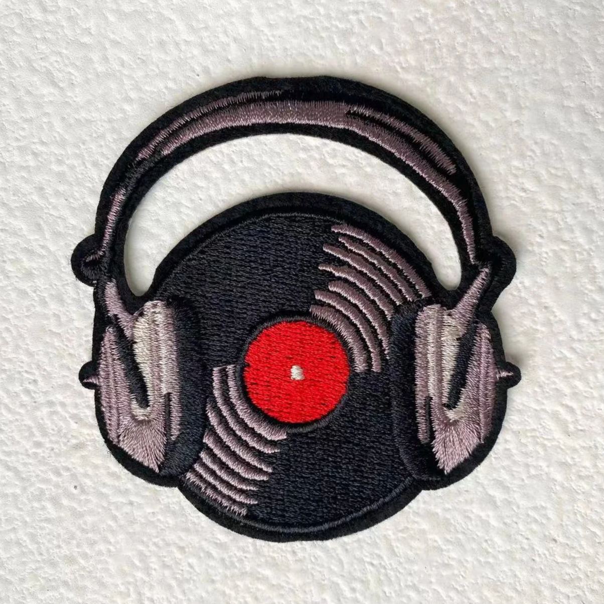 IRON ON PATACHES - RECORD HEADPHONE - Little-ish