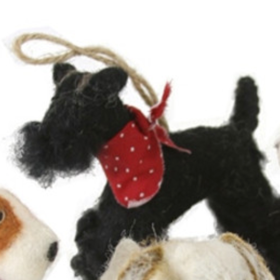 FELTED FESTIVE DOG ORNAMENT - Little-ish