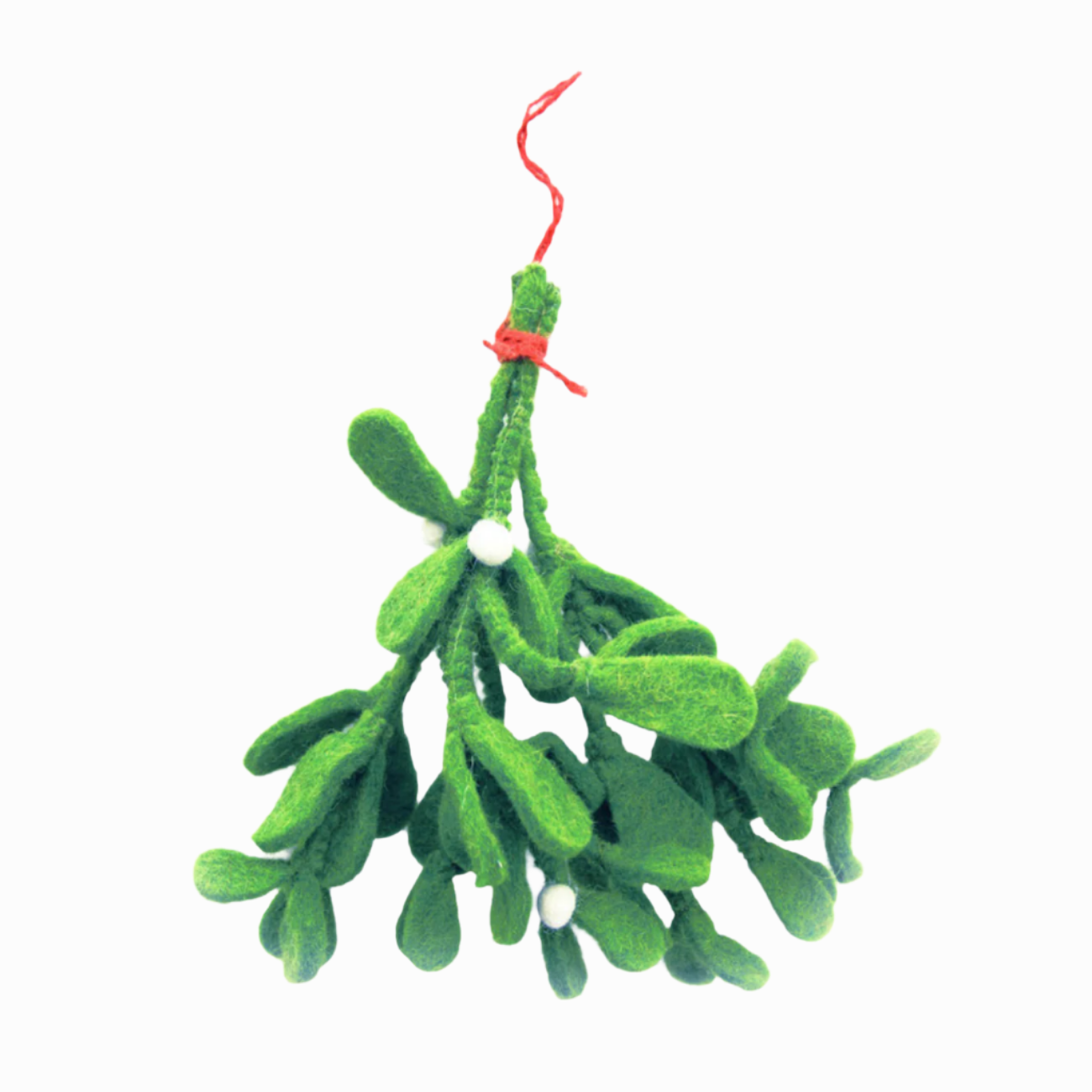 GREEN FELTED MISTLETOE SPRIG ORNAMENT - Little-ish