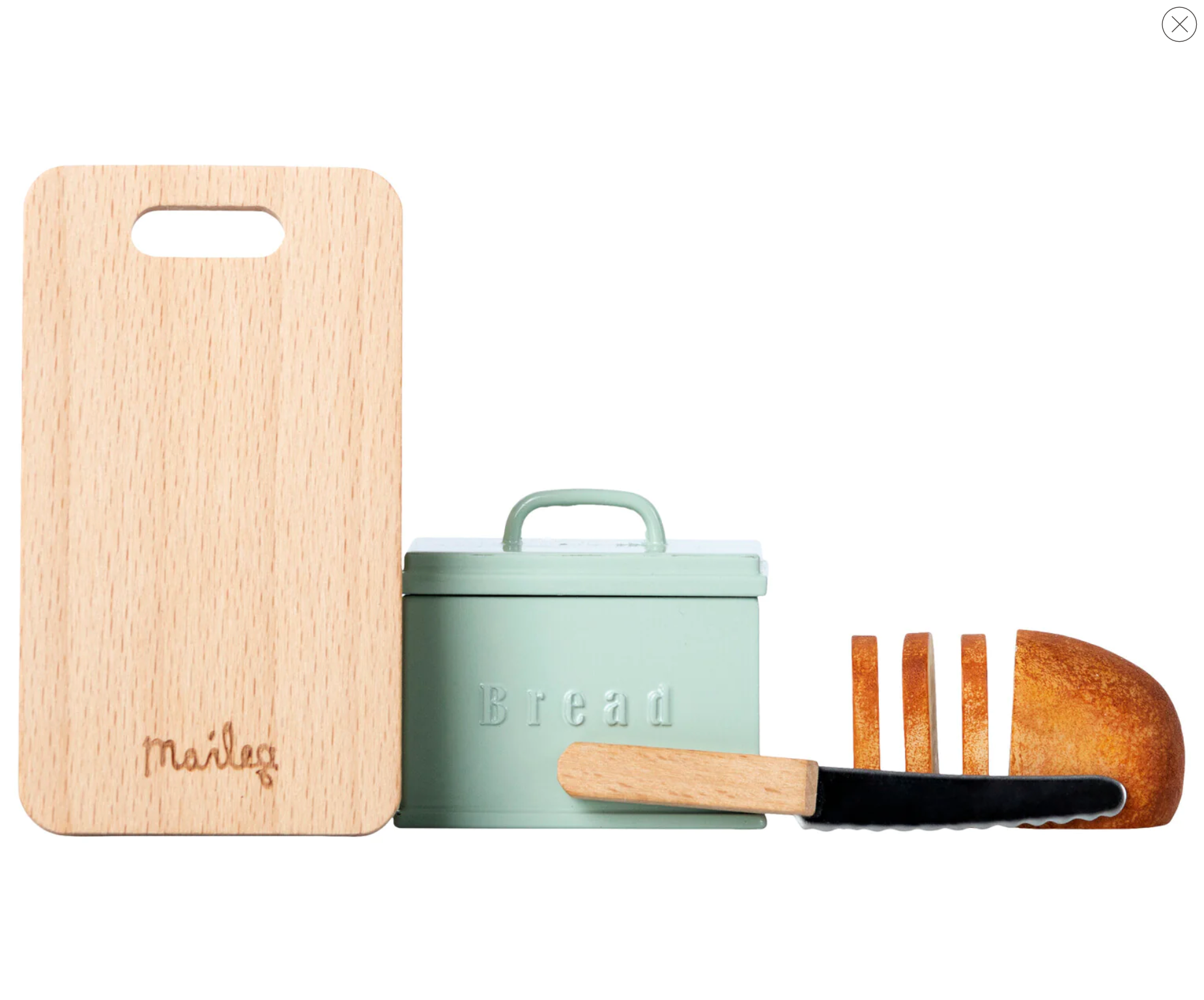 MINATURE BREAD BOX WITH UTENSILS - Little-ish
