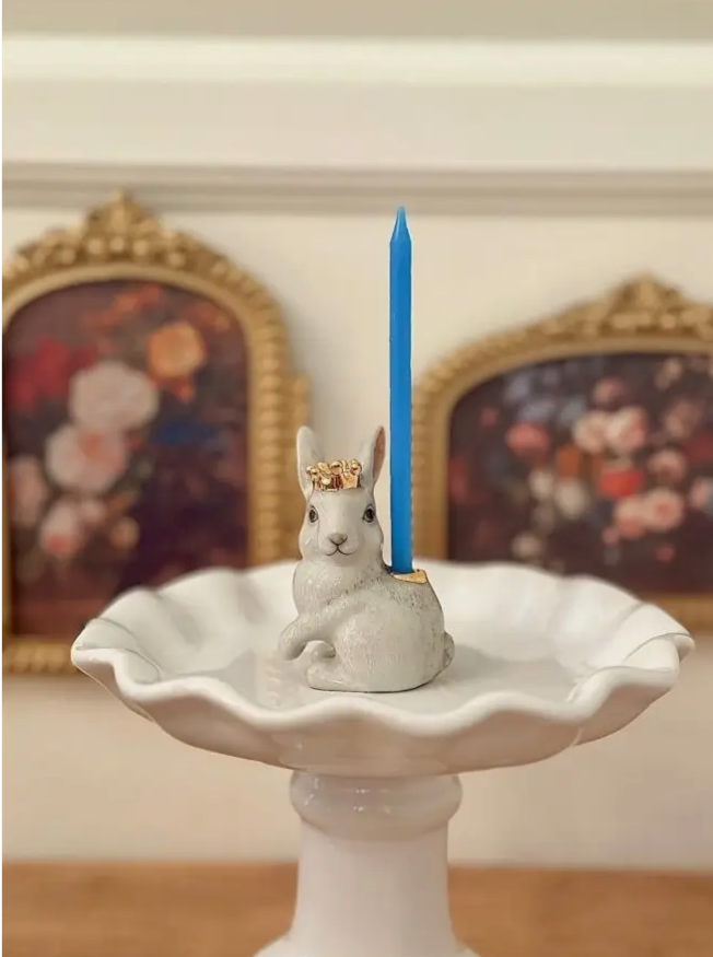ROYAL WHITE RABBIT CAKE TOPPER - Little-ish