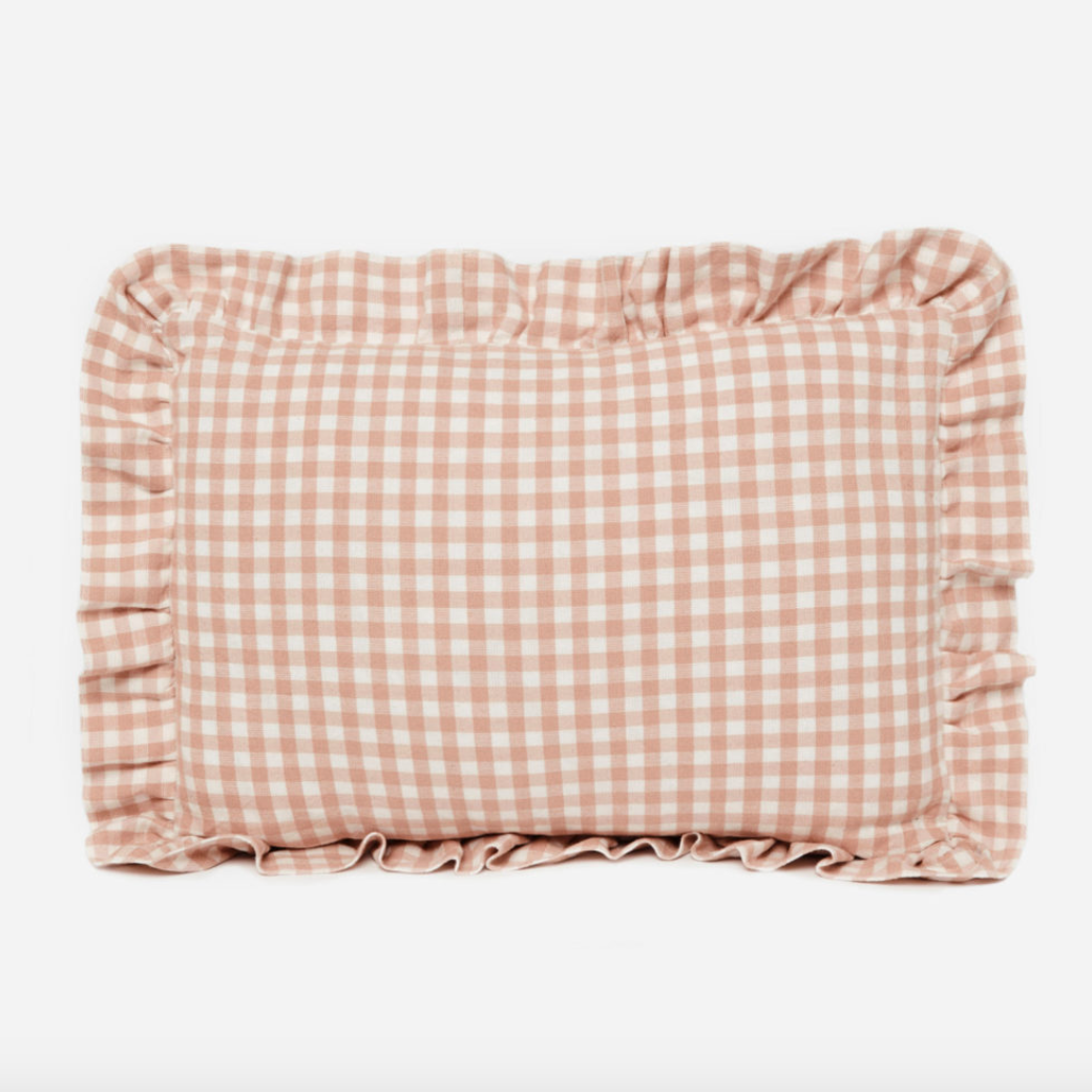 HEATHER TAYLOR HOME PETITE PILLOW IN BLUSH GINGHAM - Little-ish
