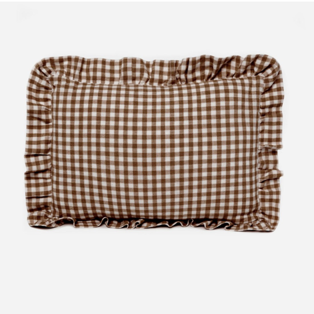 HEATHER TAYLOR HOME PETITE PILLOW IN NUTMEG GINGHAM - Little-ish