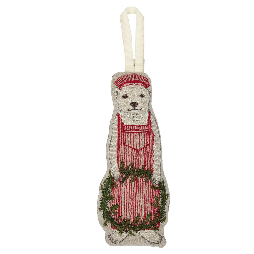 CORAL & TUSK TRAIN CONDUCTOR BEAR ORNAMENT - Little-ish