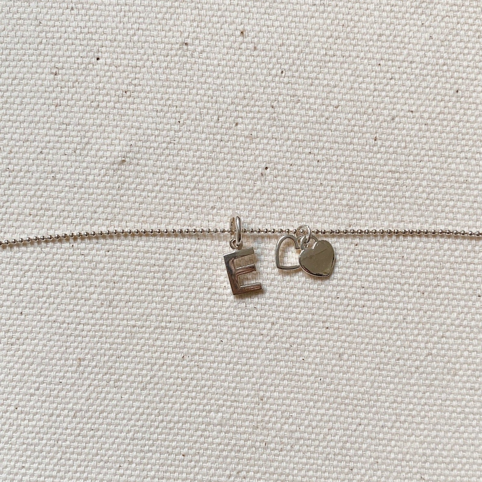 SILVER  INITIAL CHARM - Little-ish
