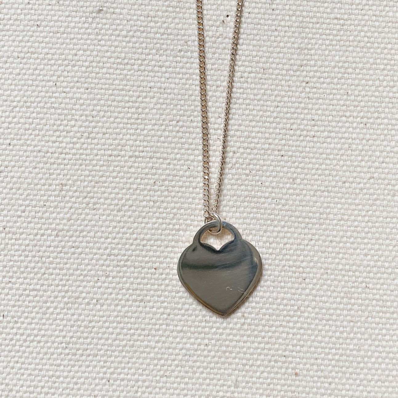 SILVER HEART ID NECKLACE - Little-ish